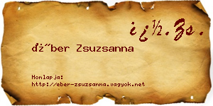 Éber Zsuzsanna névjegykártya
